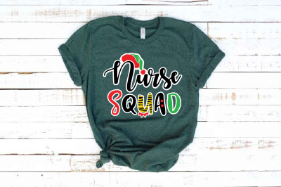Santa Nurse Squad elf nurse SVG Mom family hat xmas christmas 1593s