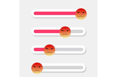 Angry smiley slider indicator