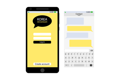 Korea messenger user interface