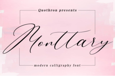 Monttary - modern calligraphy font