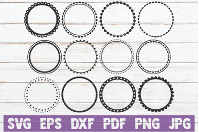 Round Dotted Monograms SVG Bundle | SVG Cut Files