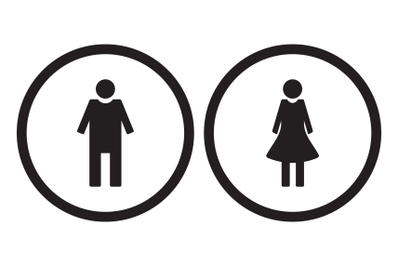 Icon set gender male and female