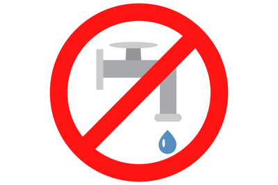 Sign close valve with water