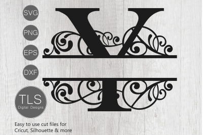 Letter Y Split Monogram SVG, Split Monogram SVG, Letter Y Cricut