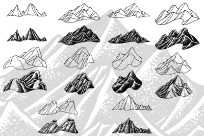 Mountains simple illustration