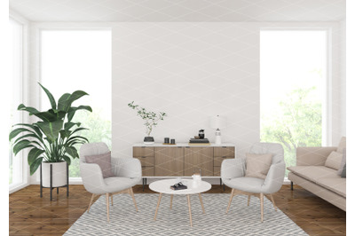 Interior scene - artwork background - interior mockup