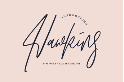 Hawkins Signature Brush Font