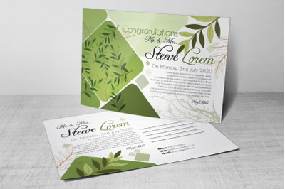 Floral Wedding Invitation  Postcard