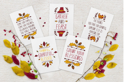 5 Thanksgiving greeting cards