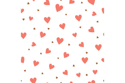 Heart seamless pattern. Valentines Day and wedding gift wrapper textur