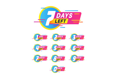 Days to go badges. Product promotion&2C; big deal banner. Limited offer w