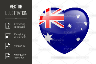 Heart icon of Australia