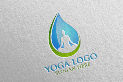 Yoga and Spa Lotus Flower logo 3