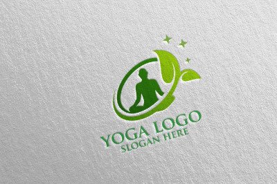 Yoga and Spa Lotus Flower logo 5