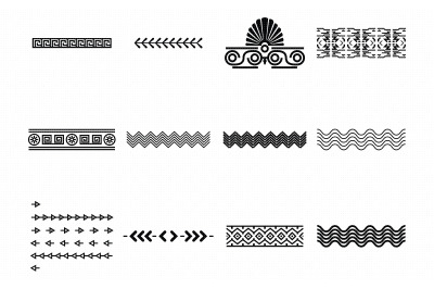 aztec ethnic decorative borders