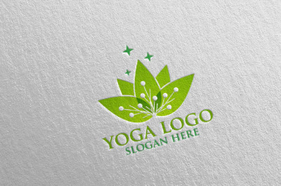 Yoga and Spa Lotus Flower logo 6