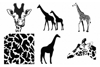 giraffe animal print pattern SVG clipart