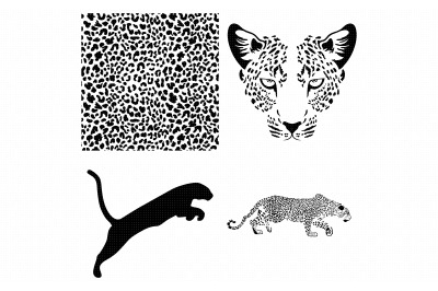 leopard animal print pattern SVG clipart