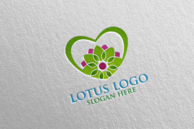 Yoga and Spa Lotus Flower logo 8