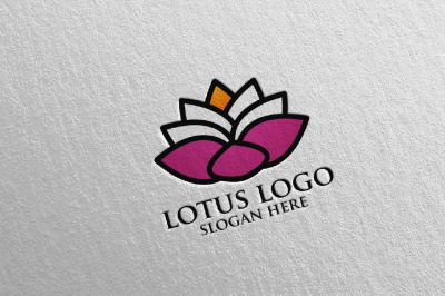 Yoga and Spa Lotus Flower logo 9