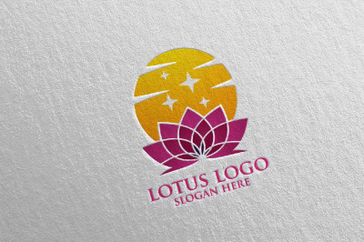 Yoga and Spa Lotus Flower logo 10