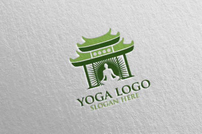 Yoga and Spa Lotus Flower logo 11