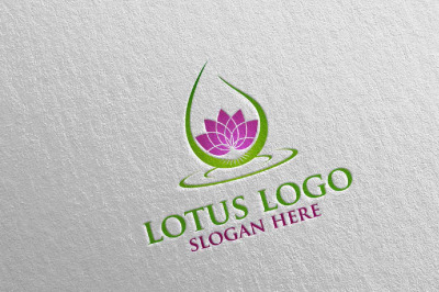 Yoga and Spa Lotus Flower logo 13