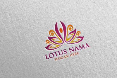 Yoga and Spa Lotus Flower logo 14