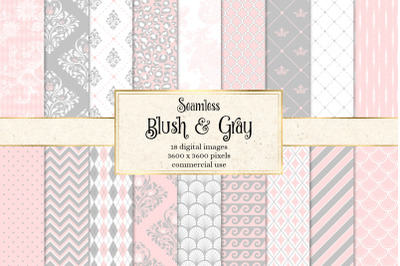 Blush and Gray Digital Paper