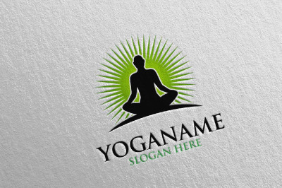 Yoga and Spa Lotus Flower logo 22