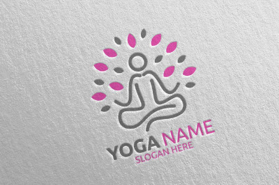 Yoga and Spa Lotus Flower logo 25