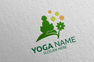 Yoga and Spa Lotus Flower logo 27