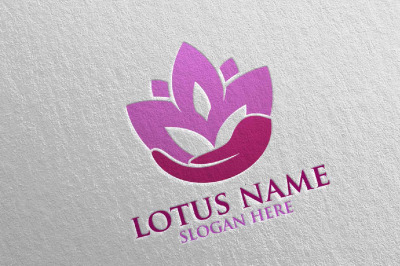 Yoga and Spa Lotus Flower logo 28