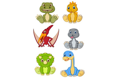 Cartoon Cute Baby Dinosaurs Collection