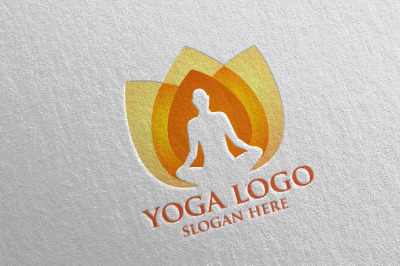 Yoga and Spa Lotus Flower logo 31