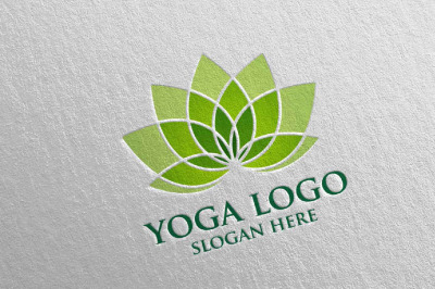 Yoga and Spa Lotus Flower logo 32