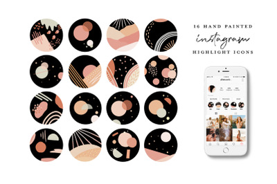 Watercolor Instagram Highlight Icons
