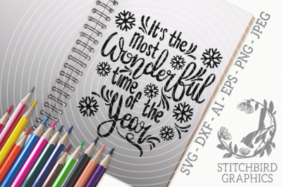 Its the most wonderful time of the year SVG, Silhouette