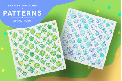 Spa and Sauna Patterns Collection