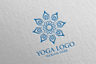 Yoga and Spa Lotus Flower logo 37