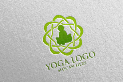 Yoga and Spa Lotus Flower logo 38