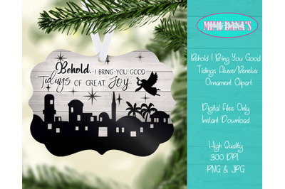 Behold I Bring You Good Tidings Aluxe/Benelux Ornament Clipart