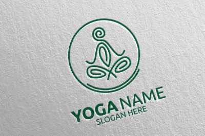 Yoga and Spa Lotus Flower logo 43