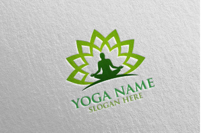 Yoga and Spa Lotus Flower logo 47