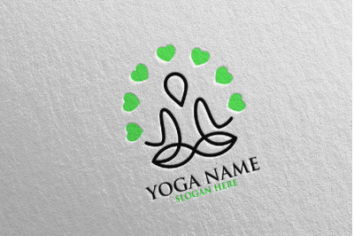 Yoga and Spa Lotus Flower logo 48