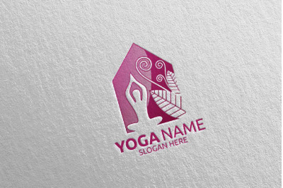 Yoga and Spa Lotus Flower logo 49