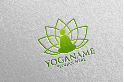 Yoga and Spa Lotus Flower logo 51