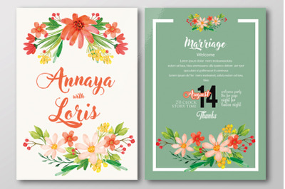 Double Sided Wedding Invitation Card