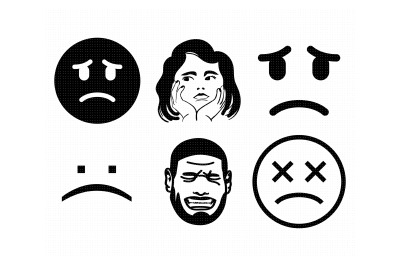 sad face, crying, cry svg, dxf, vector, eps, clipart, cricut, download