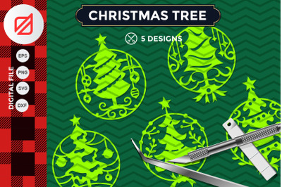 Christmas Tree Ornament Cutting File V1